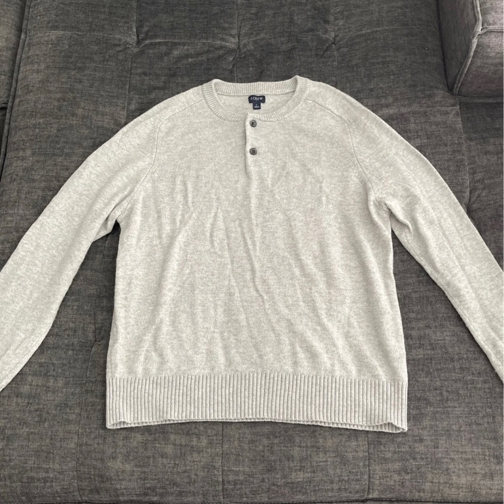 Like new J. Crew Wool Henley Sweater